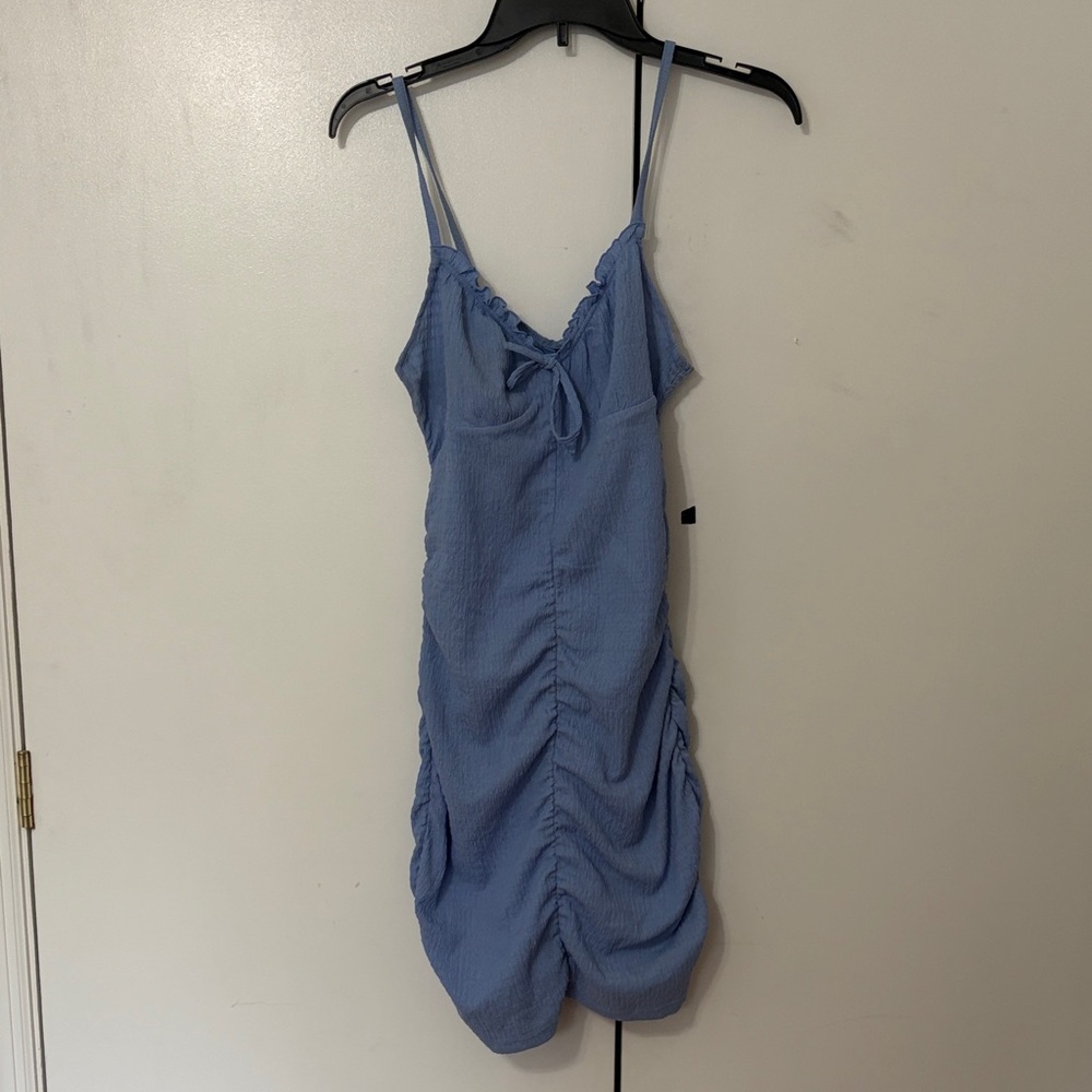 H&M Light Blue Textured Dress